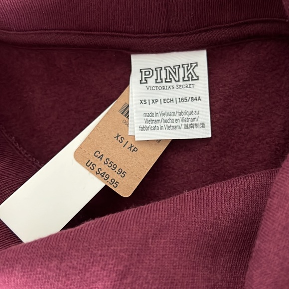 🎄🎄NWT FIRM Pink pullover..Pink Victoria’s Secret - Picture 2 of 3